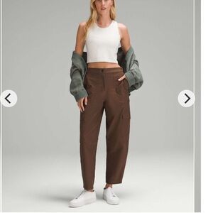 Lululemon Light Utilitech Cargo Pocket High-Rise Pant Woman 28 Java Barrel Leg